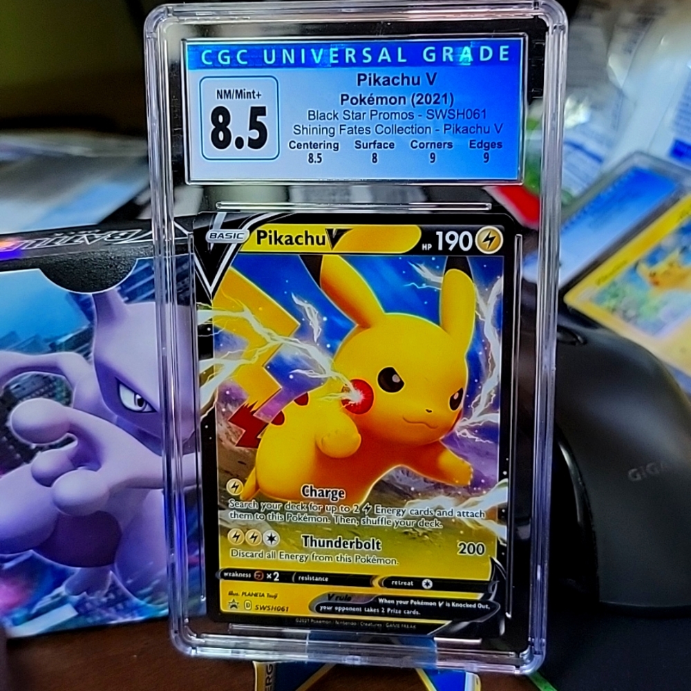 Black Star Promo Pikachu V CGC 8.5 pokemon card